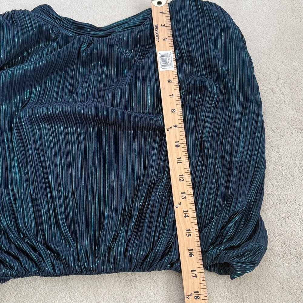 Sabina Musayev Spark Pleated Sleeveless Top in Dark Ocean Blue Size Medium NWT - Picture 9 of 13